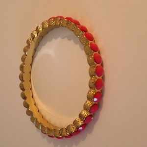 Lilly Pulitzer hot pink and gold bangle bracelet